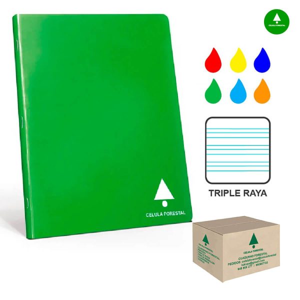 Cuaderno Triple Rayado